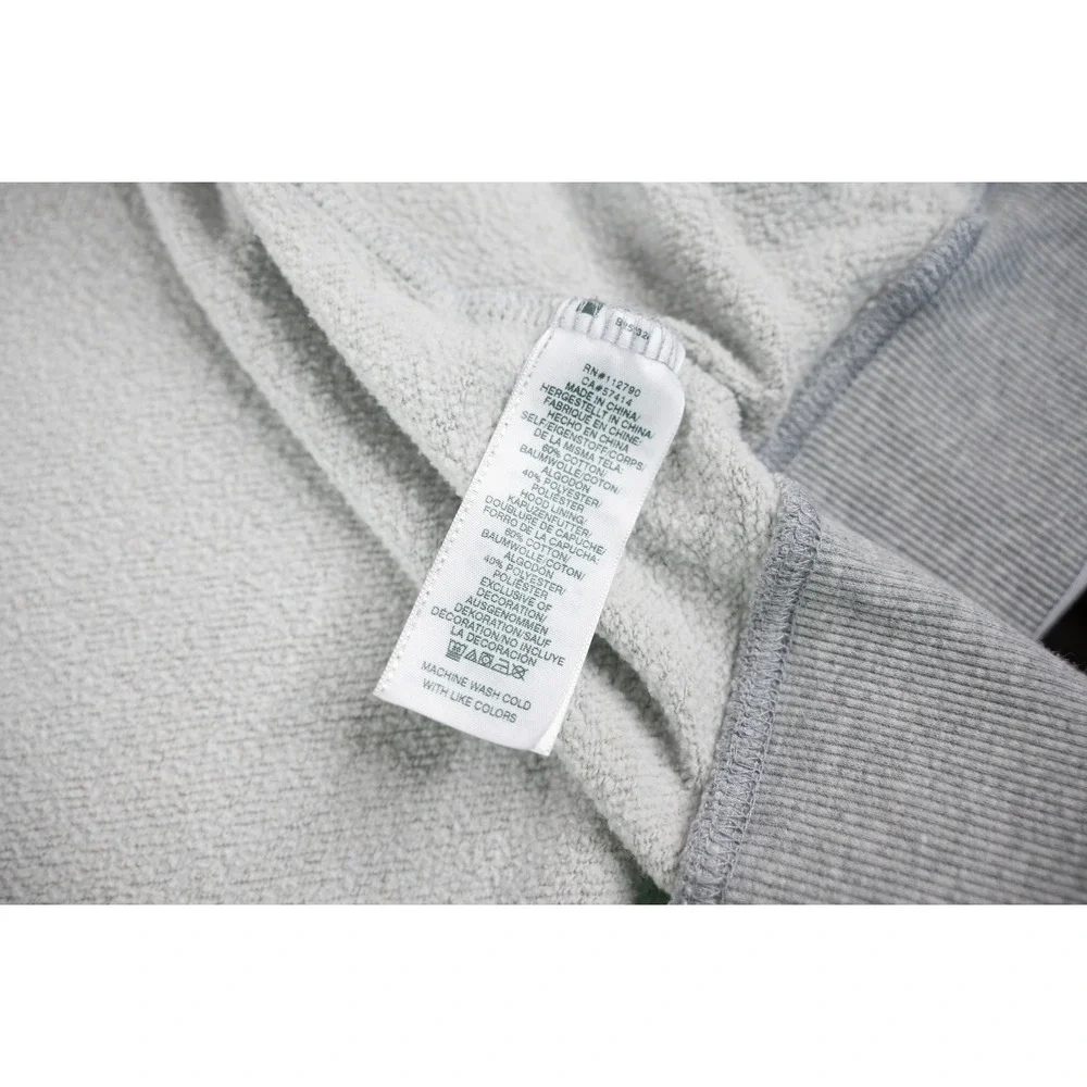 True Religion Zip Hoodie Mens XL Gray Excellent Buddha 3 Star Graphic Sweatshirt